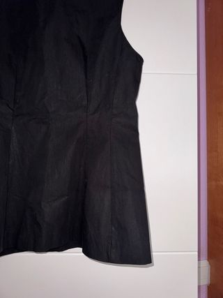 Top Zara Negro Entablado