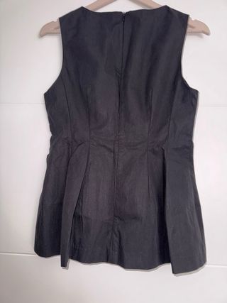 Top Zara Negro Entablado