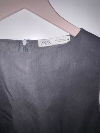 Top Zara Negro Entablado