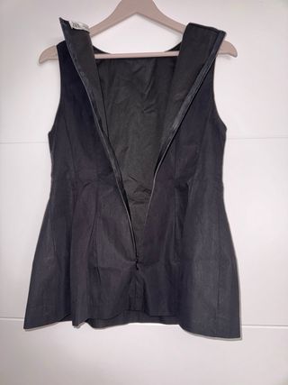 Top Zara Negro Entablado