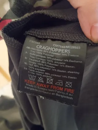 Camiseta de manga larga. Craghoppers Marrón Talla