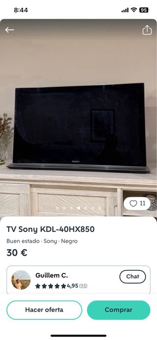 Televisor Sony KDL-40EX520 con mando universal