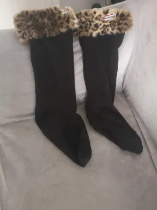 Calcetines Hunter Forro Polar Leopardo