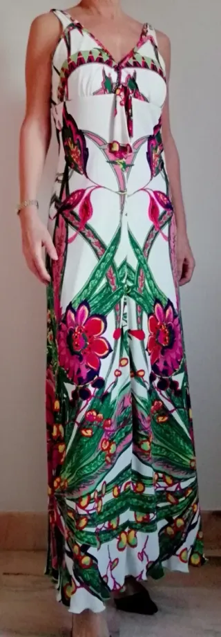 Vestido largo estampado floral