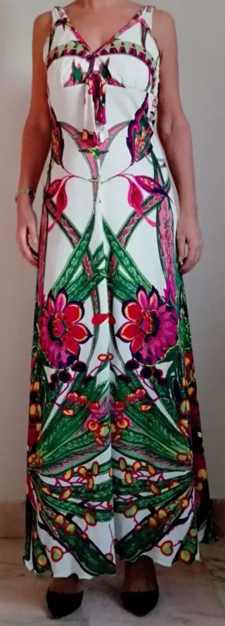 Vestido largo estampado floral