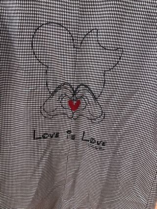 chaleco de cuadros con estampado por detrás