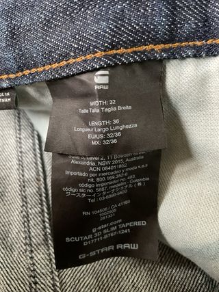 Pantalón vaquero de hombre de G-Star Raw (W32/L36)