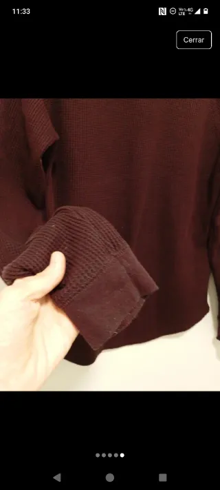 Camiseta granate Primark hombre talla L