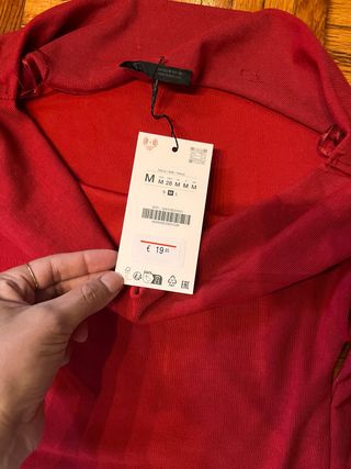 Blusa Zara Roja Talla M