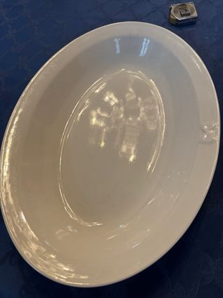 Grande piatto da portata in porcellana bianca