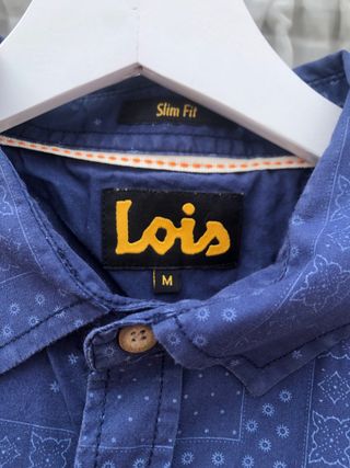 Camisa Lois Caballero Azul Estampada