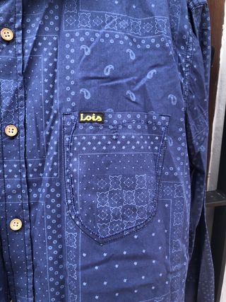 Camisa Lois Caballero Azul Estampada