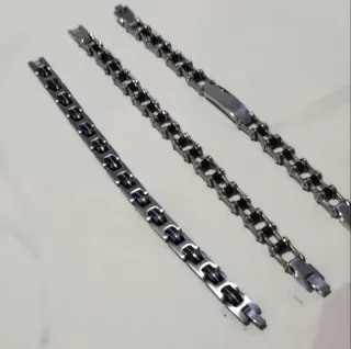 Lote 3 Pulseras Acero Hombre