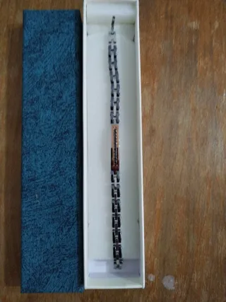 Bracciale Uomo Nero e Argento