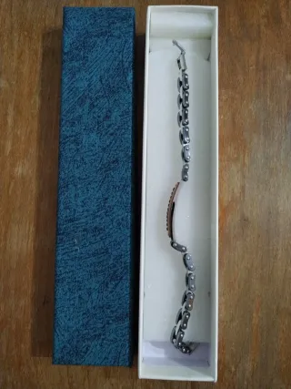 Bracciale Uomo Nero e Argento