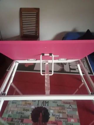 Mesa Plegable Rosa para Portátil