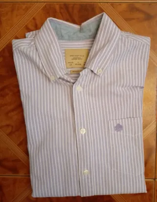 Camisa Springfield Talla M  Azul Clara Rayas