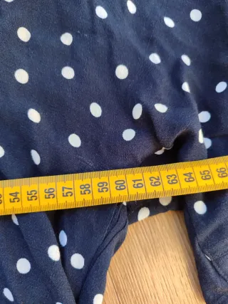 Camisa Zara lunares azul y blanco