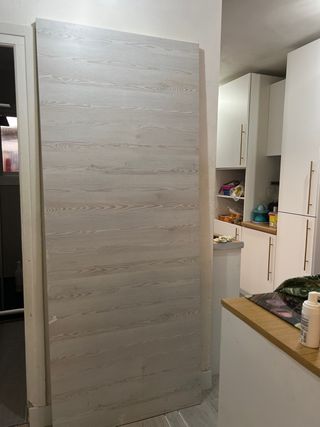 Puerta corredera interior madera gris