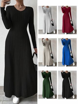 Vestido largo de punto