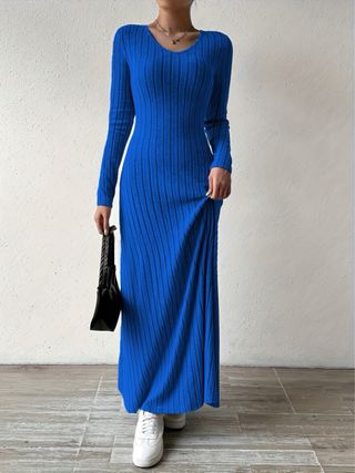 Vestido largo de punto