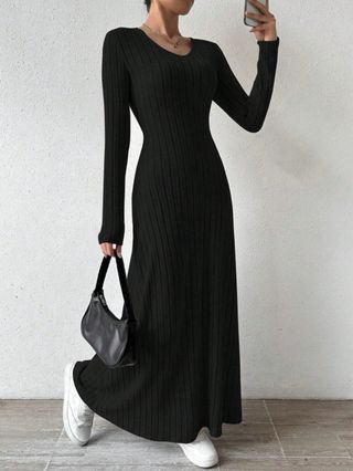 Vestido largo de punto