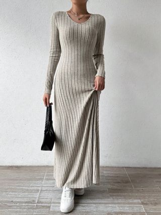 Vestido largo de punto