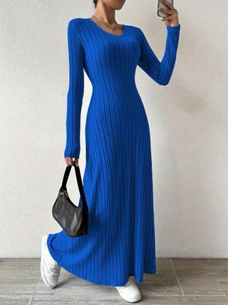 Vestido largo de punto