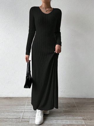 Vestido largo de punto