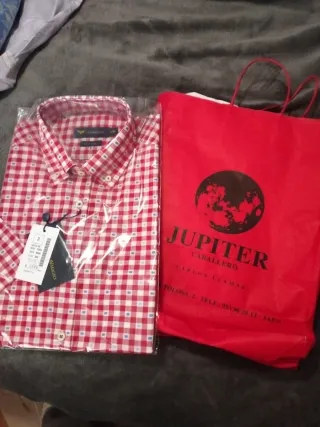 Camisa CARAVAGGIO cuadros roja talla M