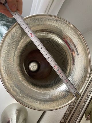 2 Jarrones grandes Plateados Vintage Metal