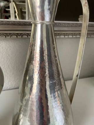 2 Jarrones grandes Plateados Vintage Metal