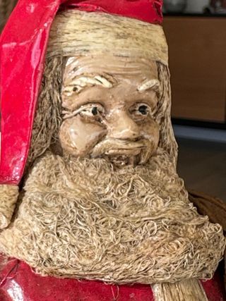 Figura Santa Claus Papel Maché Vintage