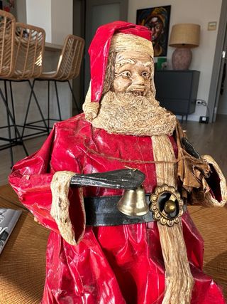 Figura Santa Claus Papel Maché Vintage