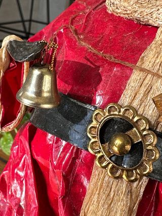 Figura Santa Claus Papel Maché Vintage