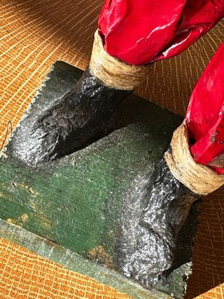 Figura Santa Claus Papel Maché Vintage