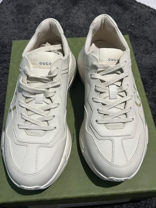 Scarpe Gucci Rhyton Uomo Bianco Oro
