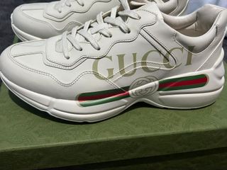 Scarpe Gucci Rhyton Uomo Bianco Oro