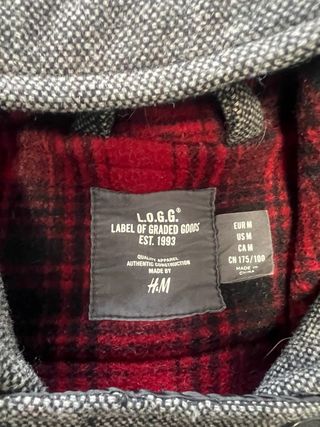 Trenca de paño gris para hombre