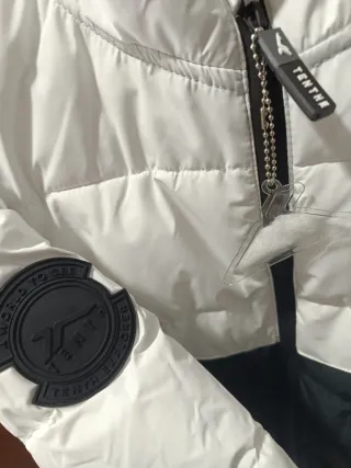 Abrigo de plumas tenth nuevo blanco y negro