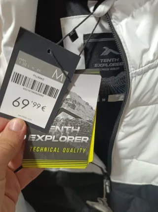 Abrigo de plumas tenth nuevo blanco y negro