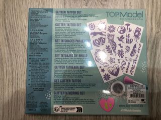 TOP MODEL Set Tatuajes Purpurina Niños