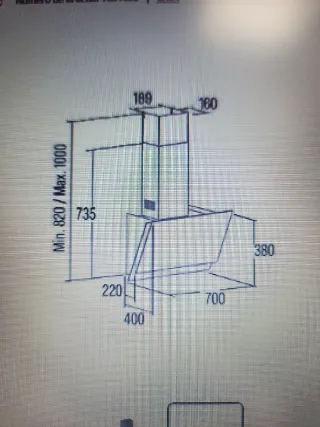 CAMPANA EXTRACTORA CANDY CVMA90N CRISTAL NEGRO.