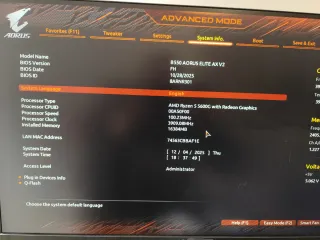 Aorus b550 elite ax v2