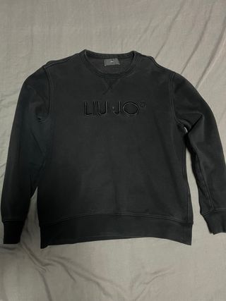 Felpa Liu Jo Nera Logo Ricamato