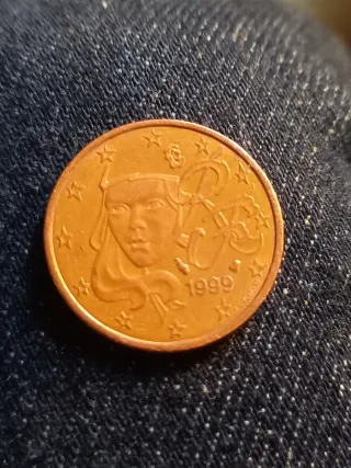 Rara moneta 5 centesimi Euro 1999 Francia