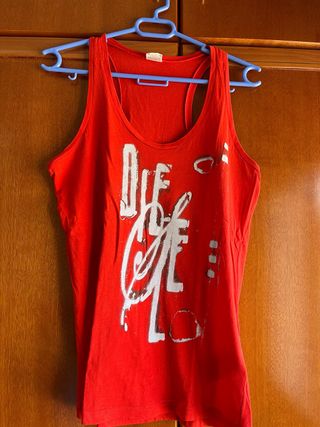 Camiseta sin mangas Diesel Talla M Roja