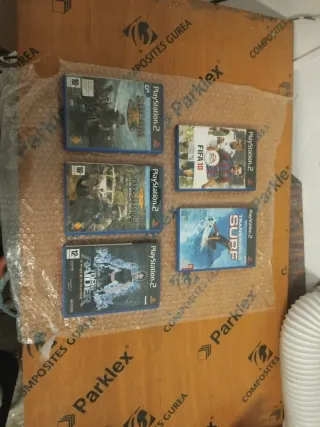 Lote PS2 nera con 5 giochi
