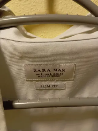 Camisa Zara Man Blanca Talla L