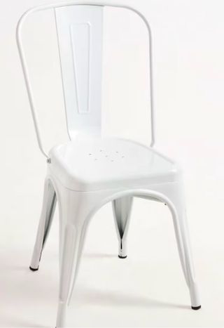 Silla de metal blanca